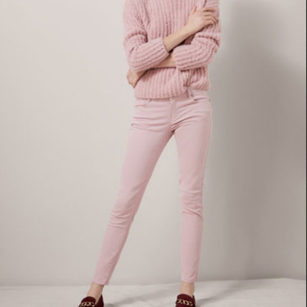 MASSIMO DUTTI SATIN SKINNY FIT TROUSERS